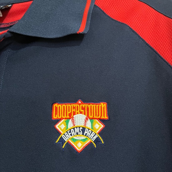 Copperstown Dreams Park Men’s Navy Multi Collard Shirt Sz-XL - Picture 4 of 7